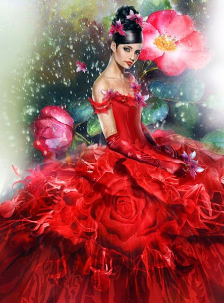 Девушка в Красном арт