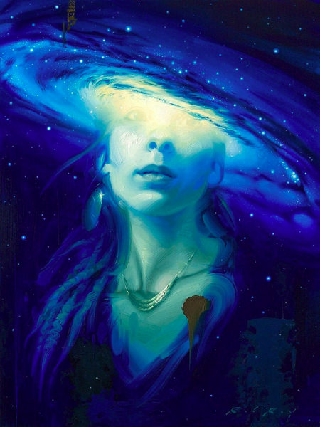 Девушка космос арт