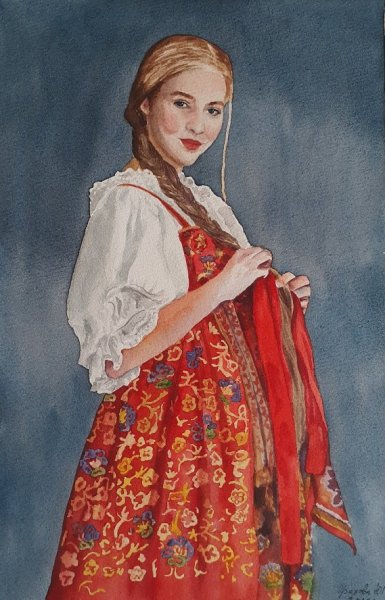 Девушка крестьянка