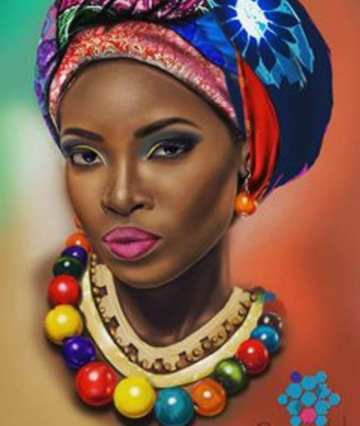 Портрет в африканском стиле