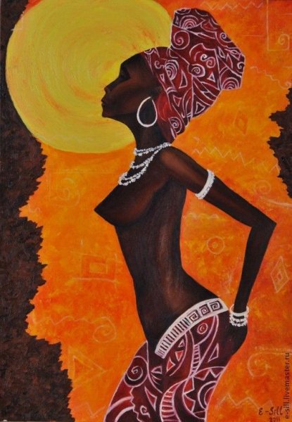 Картина африканка