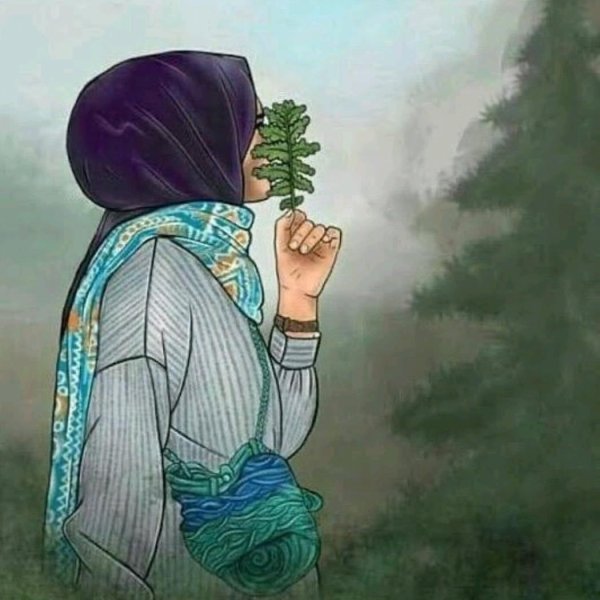 Мусульманка акварель