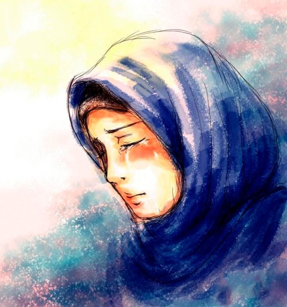 Мусульманка плачет арт