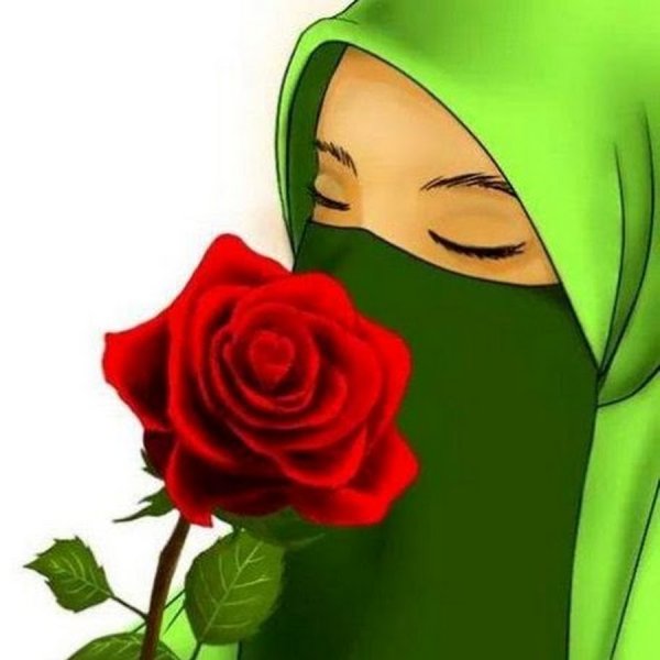 Хиджабе с розами
