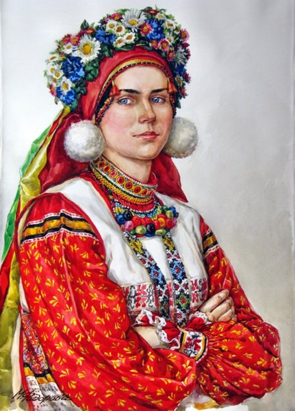 Иллюстрации к Мордовским сказкам девушка Березка