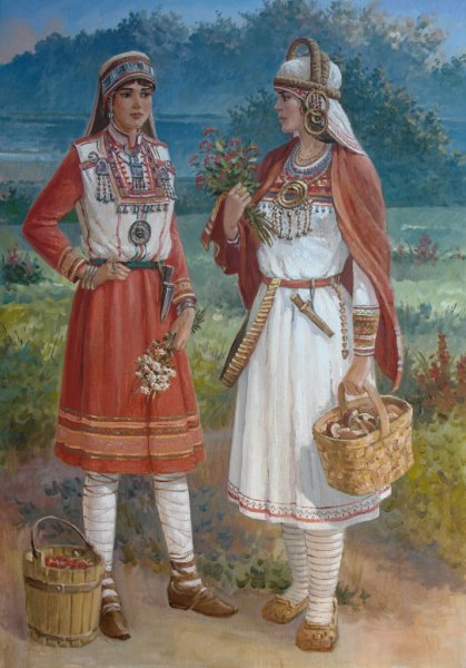 Мордва Мокша национальный костюм