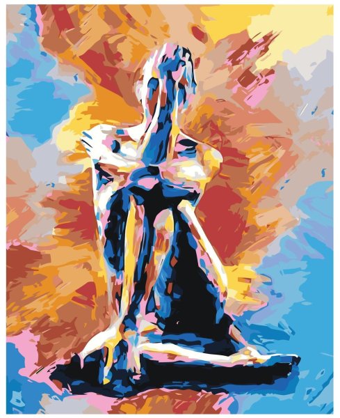 Абстрактная живопись девушка