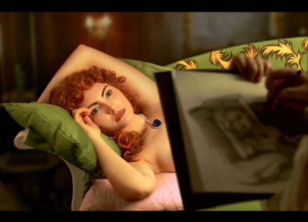 Титаник Лео и Кейт в воде