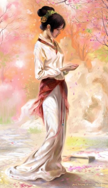 Китайская живопись гейша