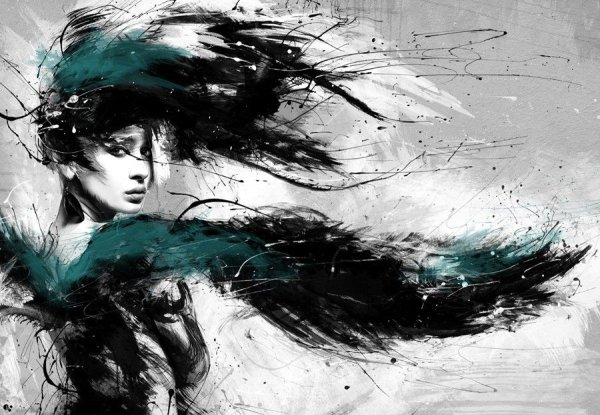 Размытое изображение девушки арт