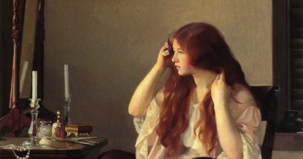 Зинаида Евгеньевна Серебрякова за туалетом. Автопортрет