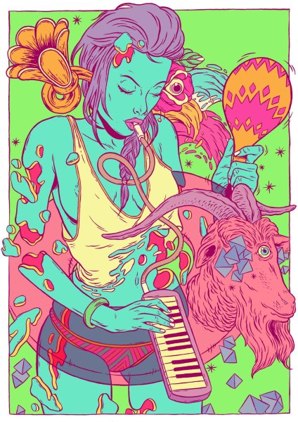 Психоделика девушки море