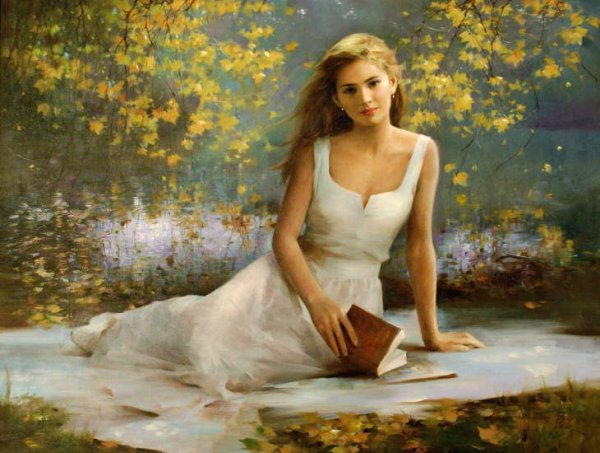 Тургеневская девушка художник АН Хи