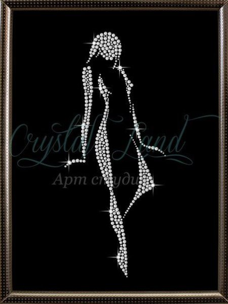 Силуэт стразами