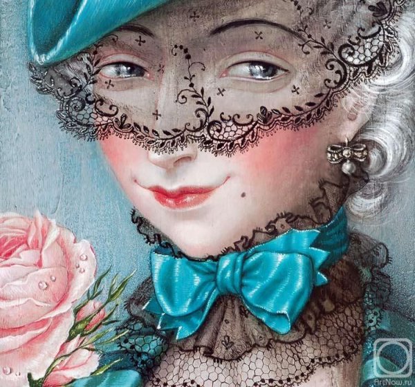 Вуаль на лицо нарисованная