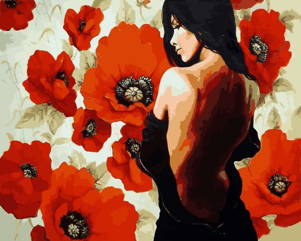 Девочка с маками картина
