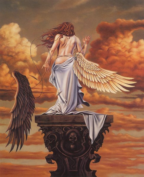 Ангел черно белый