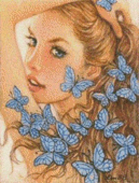 Вышивка женские лица
