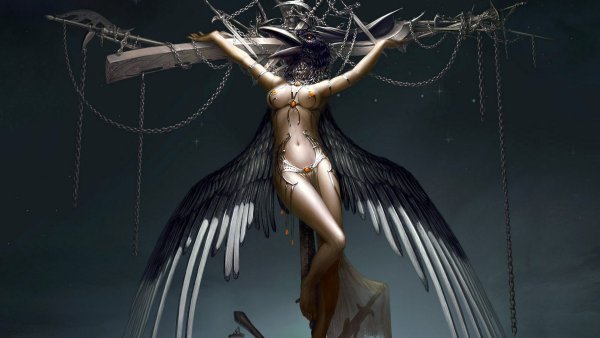 Дама с букетом вышивка