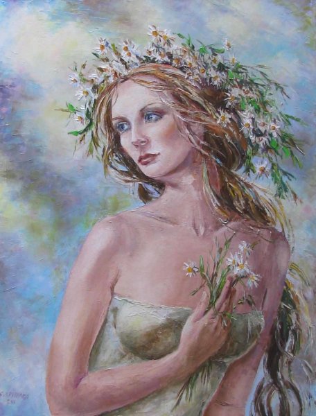 Портрет с ромашковым венком
