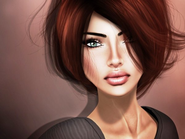 Девушка с каре картина