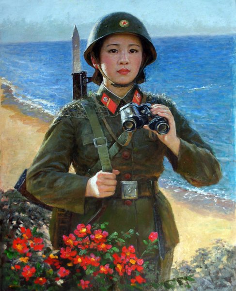 Солдаты КНДР живопись Северной Кореи