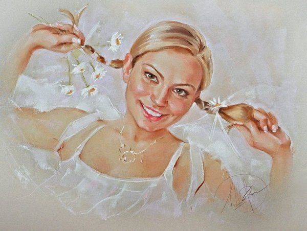 Портрет пастелью Ларисы Шигориной