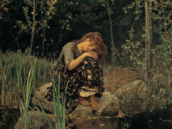 Человек и огромный камень