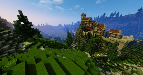 Красивая гора с шейдерами