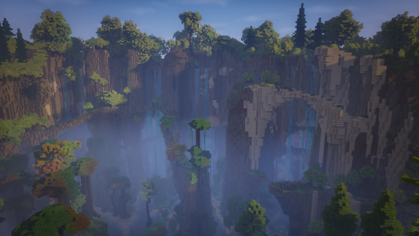 Красивый пейзаж в МАЙНКРАФТЕ