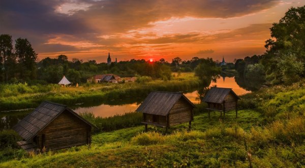 Русская деревня природа