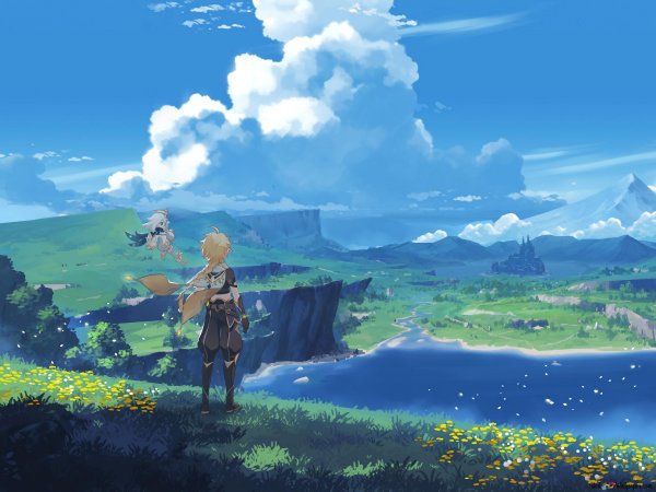 Инадзума Геншин Импакт пейзажи