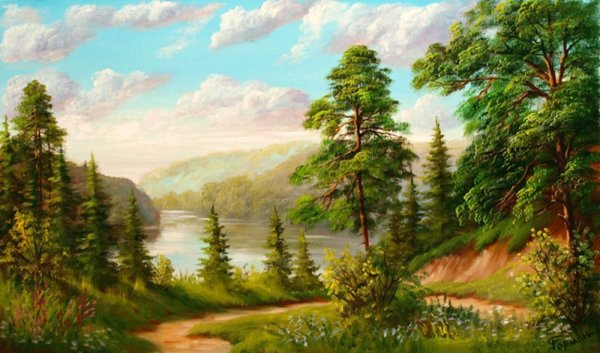 Летний пейзаж Анна Лакисова