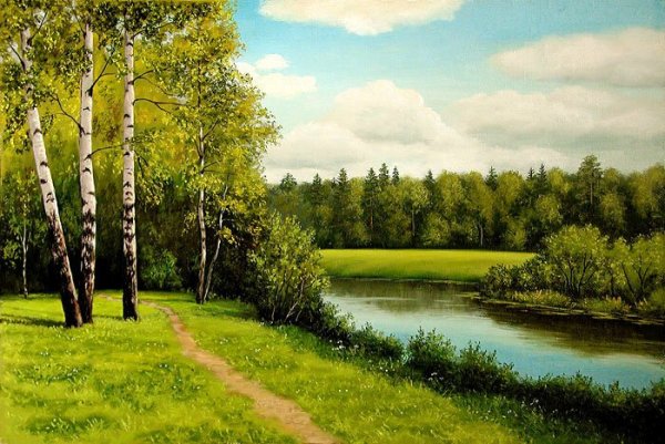 Подмосковье Церковь река лето