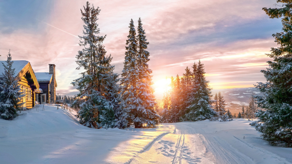 Зимняя деревня