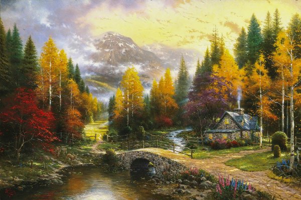 Томас Кинкаде художник горы