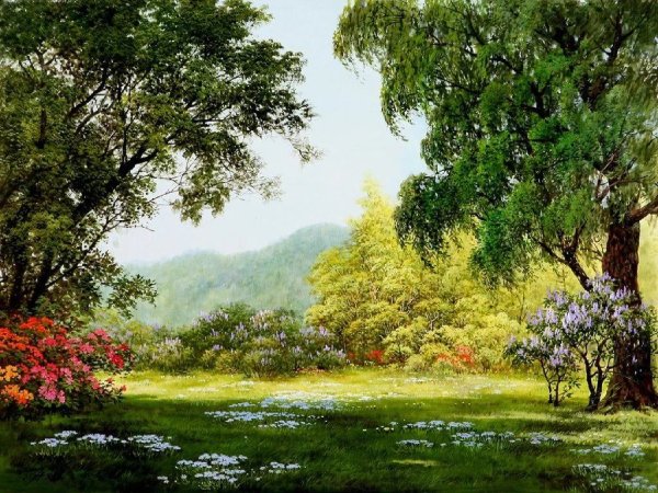 Корейский художник Kang Jung ho (강정호). Пейзажи.