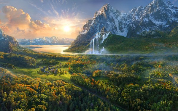 Фантастический горный пейзаж