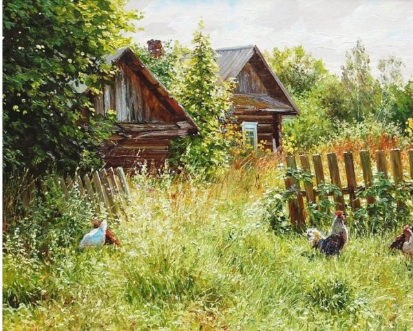 Таранов Вячеслав «деревенский пейзаж» сельский пейзаж
