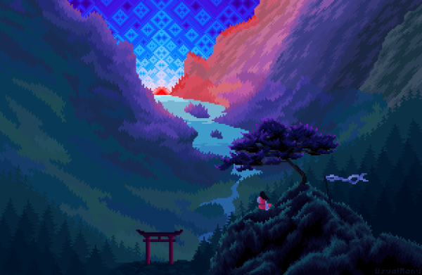 Пиксельный пейзаж