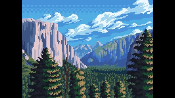 Пиксель арт пейзаж