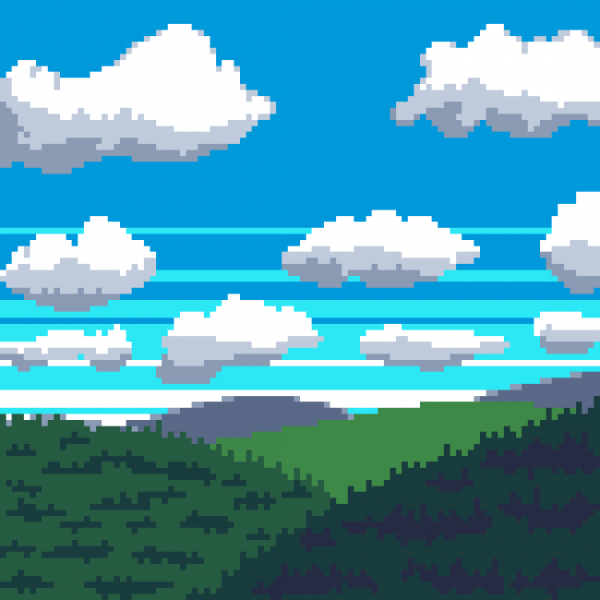 Пейзаж по пикселям