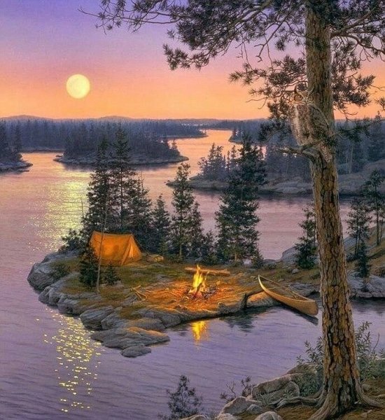 Мостки на озере