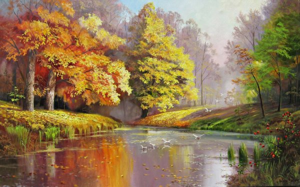 Осенние пейзажи художника Светланы Грохотовой