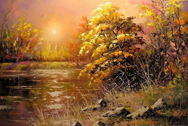 Живопись пейзажи маслом на холсте художник Кораблева Елена