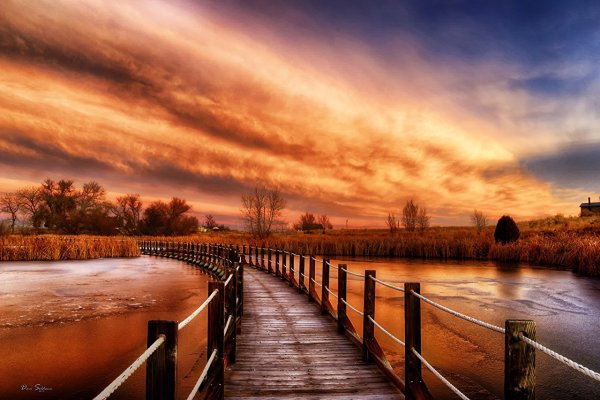 Пейзаж с мостом