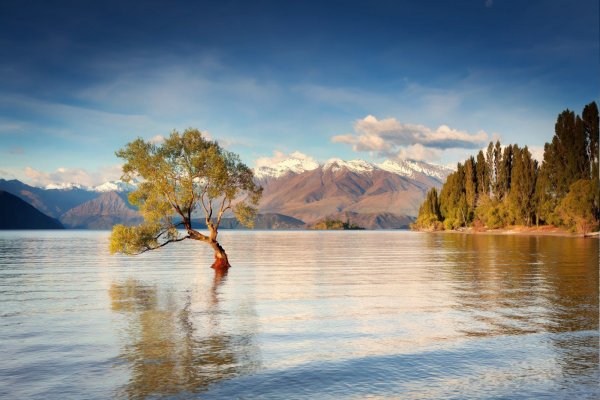 Озеро Ванака, остров Южный, новая Зеландия