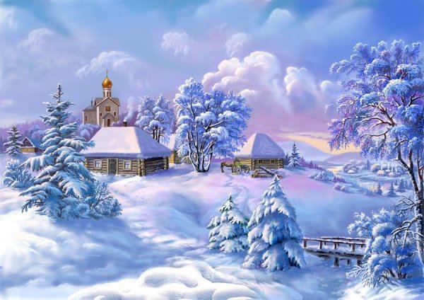 Mark Keathley зима картины