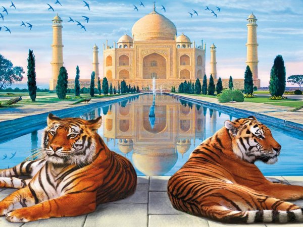 Индийский храм Тадж Махал алмазная мозаика