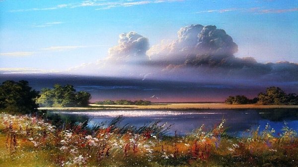 Бельчев картины горы акрилом